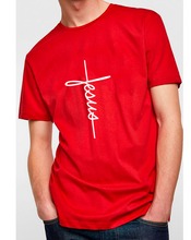 Cargar imagen en el visor de la galería, Polera Unisex "Jesús Cruz frontal".