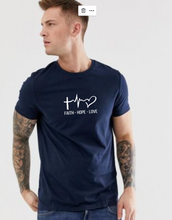Cargar imagen en el visor de la galería, Polera Unisex "Faith Hope Love".