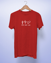 Cargar imagen en el visor de la galería, Polera Unisex &quot;Faith Hope Love&quot;.
