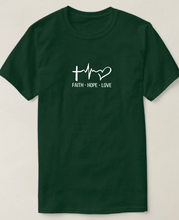 Cargar imagen en el visor de la galería, Polera Unisex &quot;Faith Hope Love&quot;.
