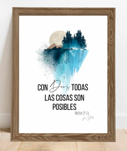 Cargar imagen en el visor de la galería, Deco Cuadro &quot;Con Dios todo es posible&quot;
