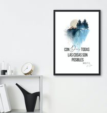 Cargar imagen en el visor de la galería, Deco Cuadro &quot;Con Dios todo es posible&quot;
