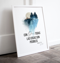 Cargar imagen en el visor de la galería, Deco Cuadro &quot;Con Dios todo es posible&quot;
