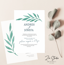 Cargar imagen en el visor de la galería, Boda Invitación &quot;Confianza&quot;
